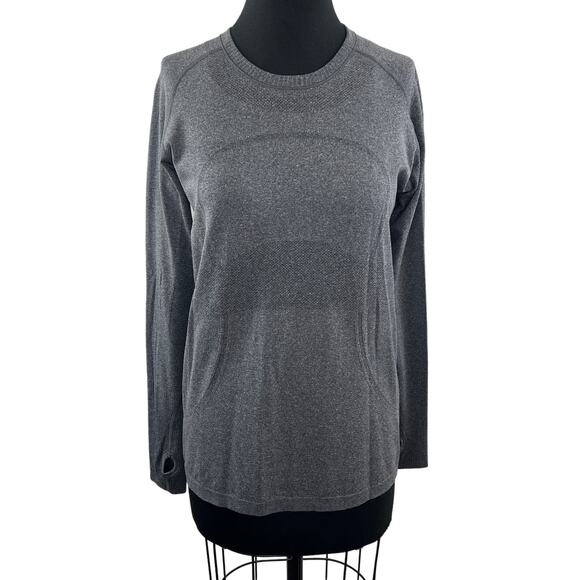 Lululemon Gray Run Swiftly Tech Shirt Long Sleeve Crewneck Thumbhole Top 12 - Picture 1 of 9